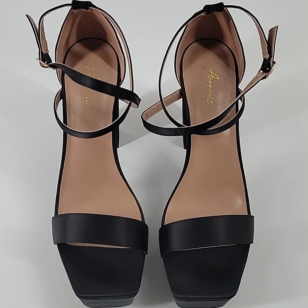 Elegant Black Platform Heels New